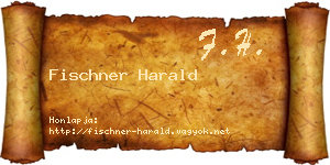 Fischner Harald névjegykártya